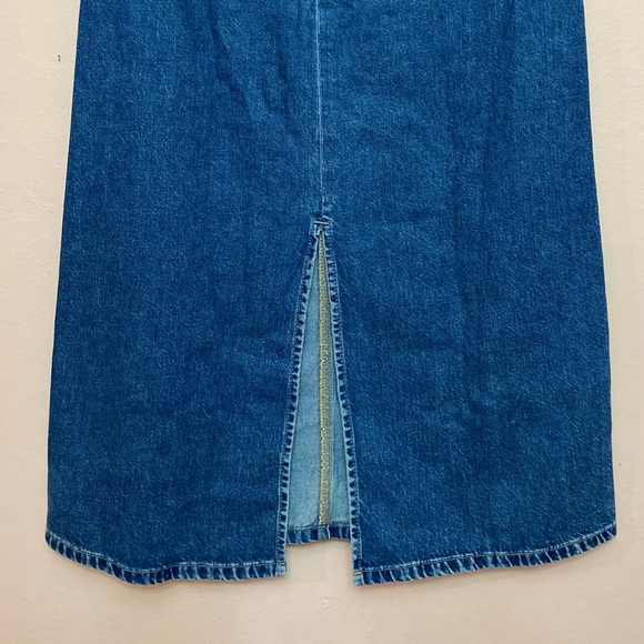 LOFT Petite Denim Patch Pocket Midi Skirt - Picture 8 of 9